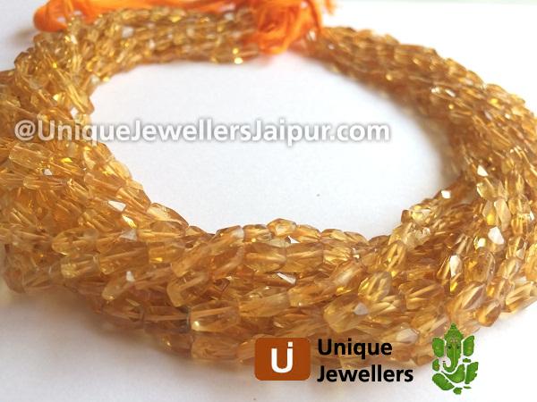 Madeira Citrine Faceted Oval Beads